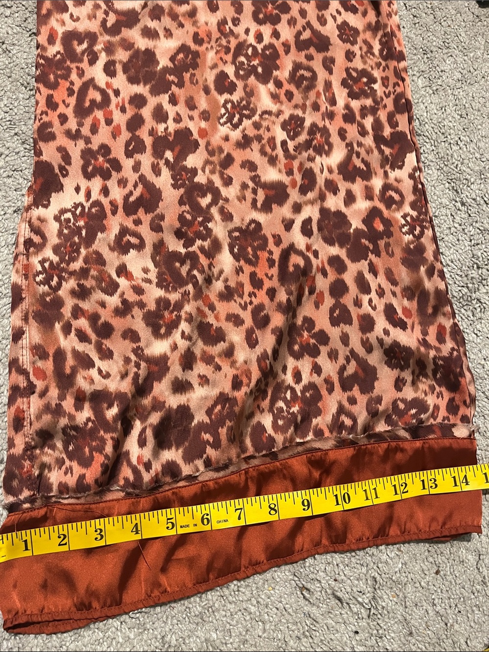 Free People Intimately Free Dreamy Days Leopard Print Wide-Leg Satin Pants - Picture 11 of 16